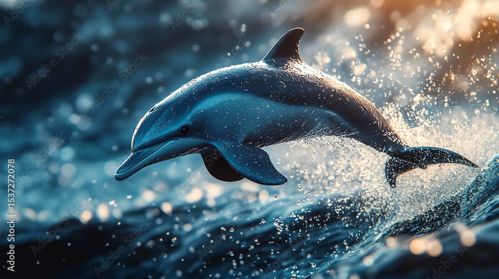 Obraz premium dolphin jumping out of water