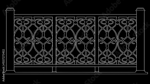 2D vector balustrade