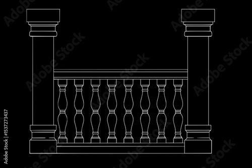 2D vector balustrade