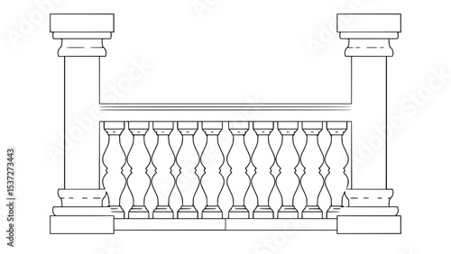 2D vector balustrade