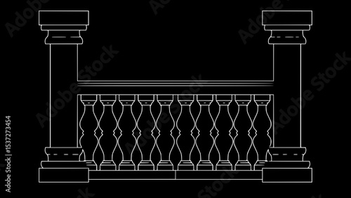 2D vector balustrade