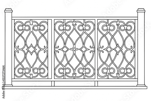 2D vector balustrade