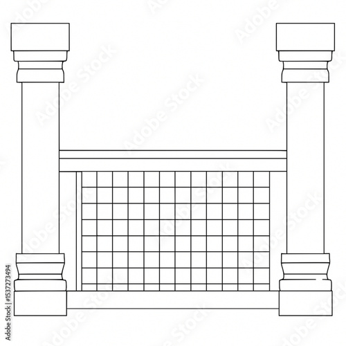 2D vector balustrade