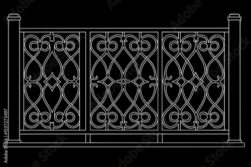 2D vector balustrade