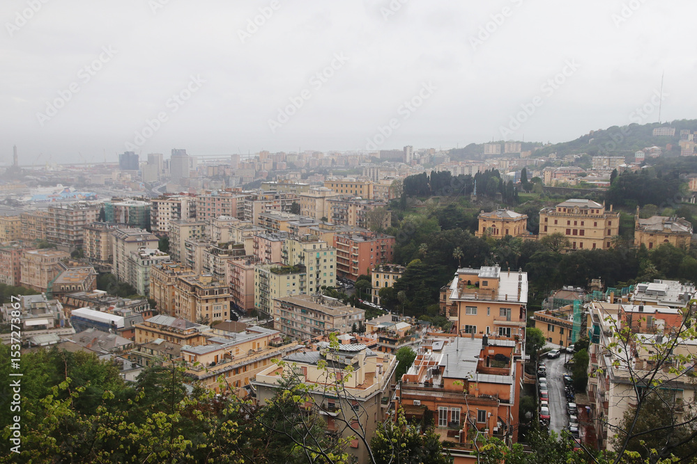Fototapeta premium The panorama of Genoa, Italy