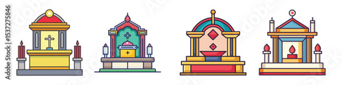 Minimalist Tarot Card Flat Illustration Mystic Divination & Fortune Telling Design