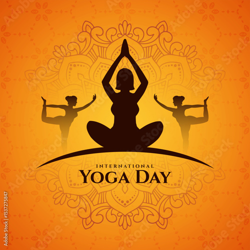 Beautiful International Yoga day 21st june background