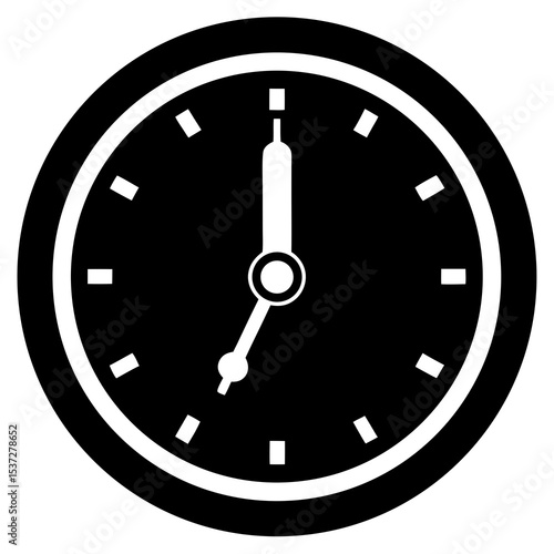 Intermittent fasting time clock silhouette