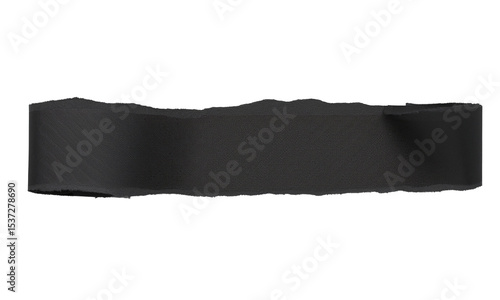 black torn paper isolated