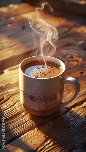 cup of coffee with cinnamon
