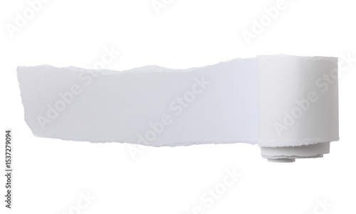 White torn paper white background 