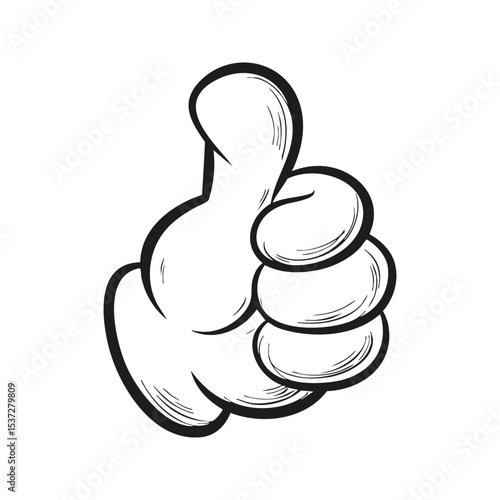 Wallpaper Mural Thumbs Up Hand Gesture. Symbol Of Approval And Positivity. Isolated Vector Illustration Torontodigital.ca
