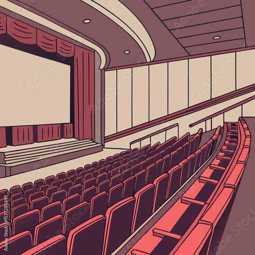 cinema auditorium vector illustration