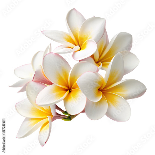 frangipani flower isolated on white