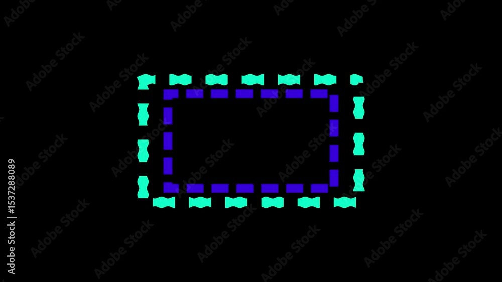 Motion background with animated rectangle frame in perfect seamless ...