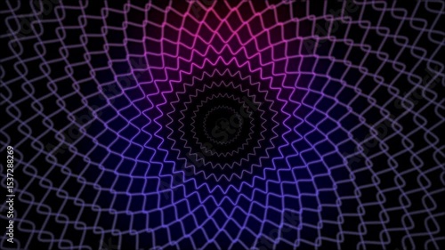 Endless Neon Spiral Tunnel Dynamic Glowing Animation Background
