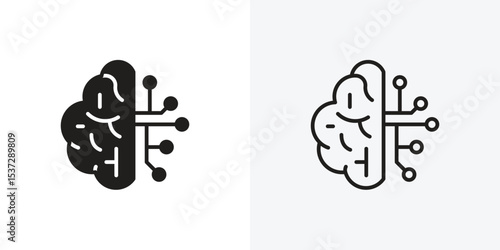Brain circuit icon