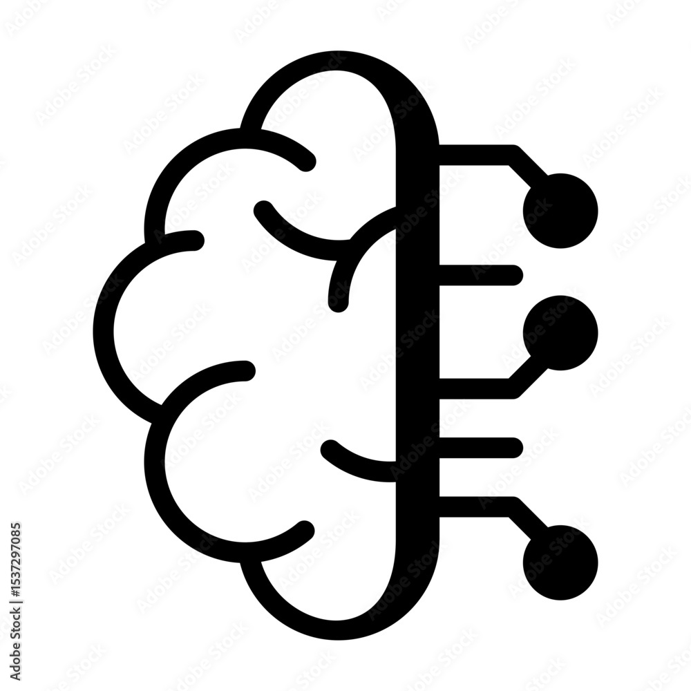 Machine Learning Vector Icon Machine Learning Vector Icon