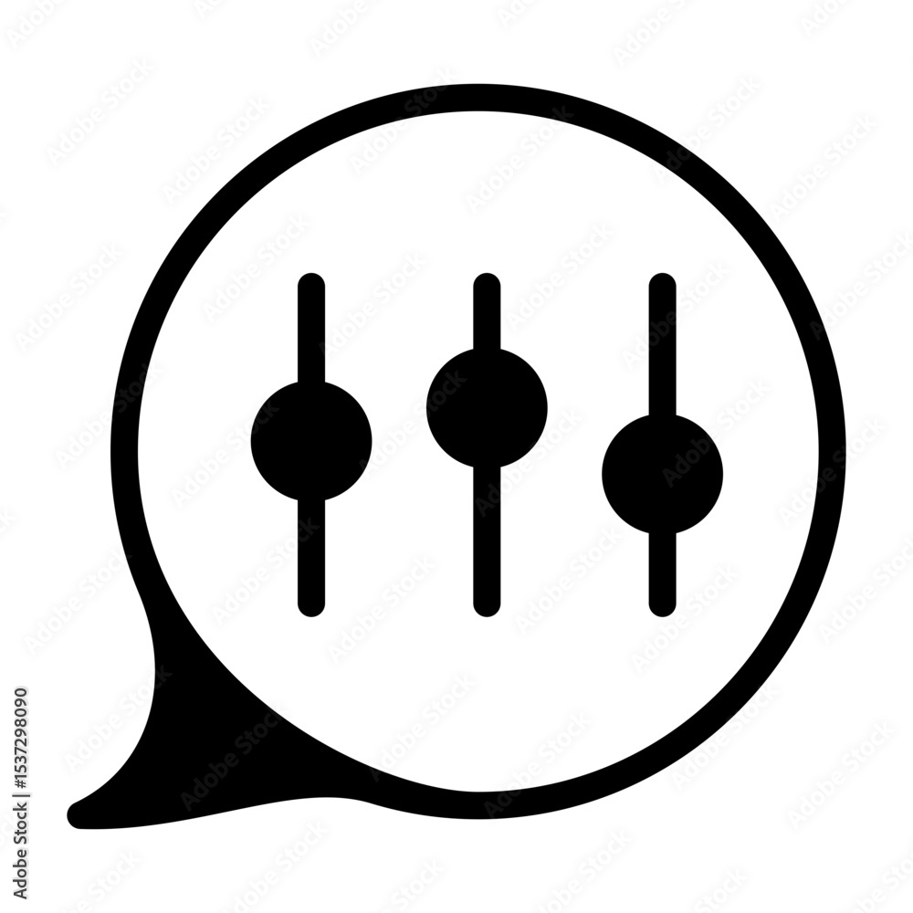 Customizable Chat Vector Icon Customizable Chat Vector Icon