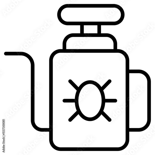 Pest control icon Thin line vector design