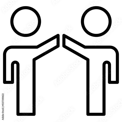 Respectfulness icon Thin line vector design