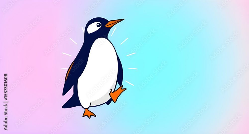 Fototapeta premium Penguin icon, Penguin vector, Penguin illustration, Cute penguin, Baby penguin, Emperor penguin, Cartoon penguin, Realistic penguin, Penguin clipart, Penguin outline, Penguin silhouette, Flat penguin