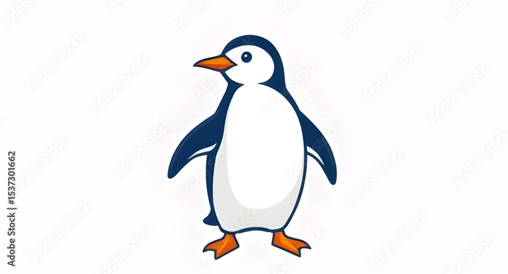 Fototapeta premium Penguin icon, Penguin vector, Penguin illustration, Cute penguin, Baby penguin, Emperor penguin, Cartoon penguin, Realistic penguin, Penguin clipart, Penguin outline, Penguin silhouette, Flat penguin 