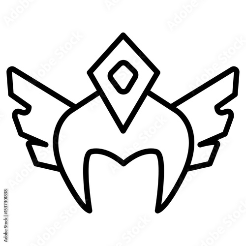 Valkyrie icon Thin line vector design