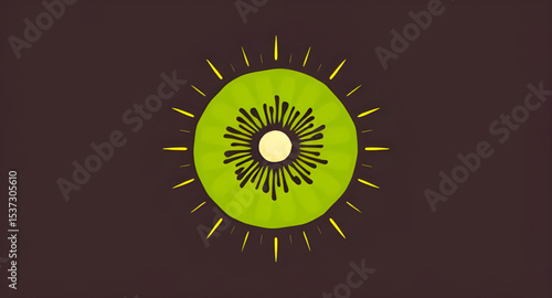 Kiwi fruit icon, Kiwi fruit vector, Kiwi fruit illustration, Whole kiwi, Sliced kiwi, Kiwi with seeds, Green kiwi, Brown kiwi, Kiwi cross-section, Fresh kiwi, Ripe kiwi, Juicy kiwi, Tropical fruit, Ex