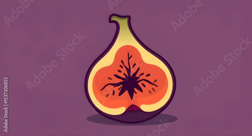 Fig icon, Fig vector, Fig illustration, Whole fig, Sliced fig, Fresh fig, Purple fig, Green fig, Ripe fig, Fig cut in half, Fig with seeds, Juicy fig, Sweet fig, Fig fruit icon, Realistic fig, Cartoon