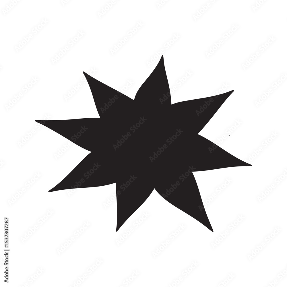8 point star icon silhouette vector illustration design on white background.
8 point star icon silhouette vector illustration design on white background.