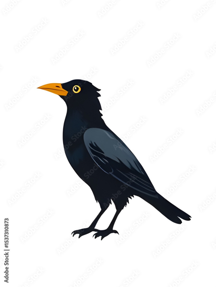 Obraz premium Crow icon, Crow vector, Black bird, Raven icon, Flying crow, Crow silhouette, Crow outline, Crow in flight, Perched crow, Cartoon crow, Realistic crow, Crow clipart, Scary bird, Halloween crow, Dark b