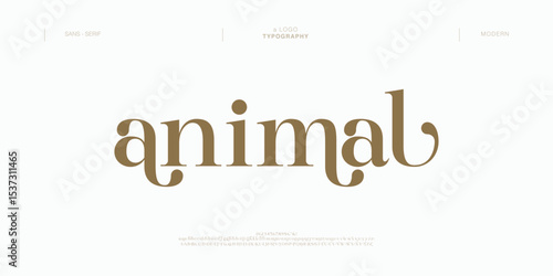 Animal elegant modern alphabet font logo. Typography luxury classic lettering serif italic fonts decorative wedding vintage retro logos. vector illustration
