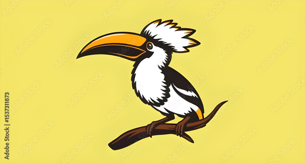 Fototapeta premium Toucan icon, Toucan vector, Tropical bird, Exotic bird icon, Colorful toucan, Bird with big beak, Jungle bird, Rainforest bird, Toucan silhouette, Toucan outline, Cartoon toucan, Cute toucan icon, Tou