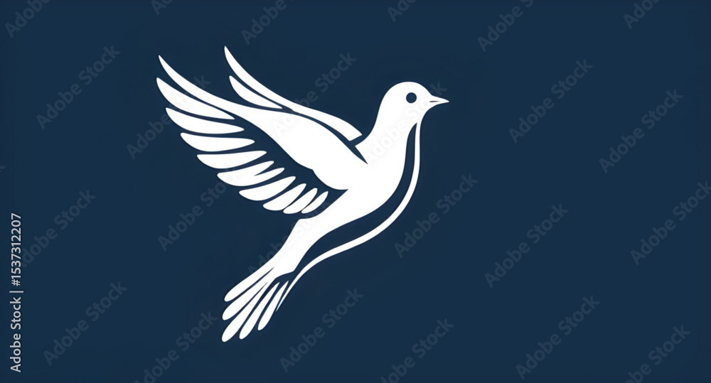 Obraz premium Dove icon, Dove vector, Bird icon, Peace dove, White dove, Flying dove, Dove silhouette, Dove outline, Dove illustration, Dove clipart, Love dove, Wedding dove, Religious dove, Dove in flight, Dove wi