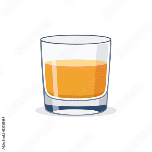 A refreshing glass of orange juice, a vibrant drink