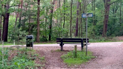 The path passes through dense forest and wildlife