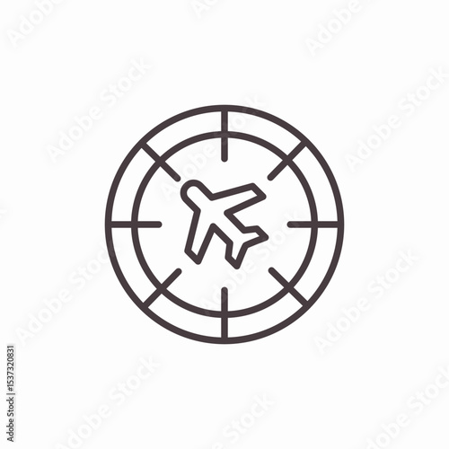 avionics radar display icon sign vector