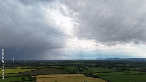 Wallpaper Mural storm clouds over the field Torontodigital.ca