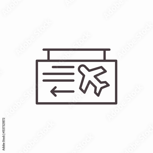 departure board sign icon sign vector