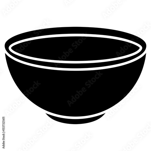 black bowl vector illustration