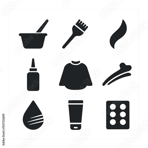 Human Space Icons. Solid, filled icons set of human adaptation and space psychology: calm wave, mind icon,