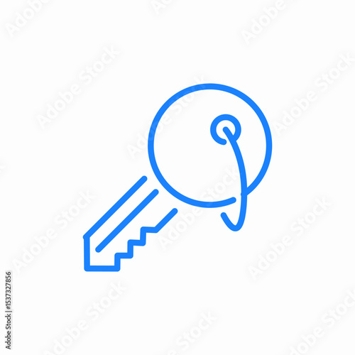 round key icon sign vector