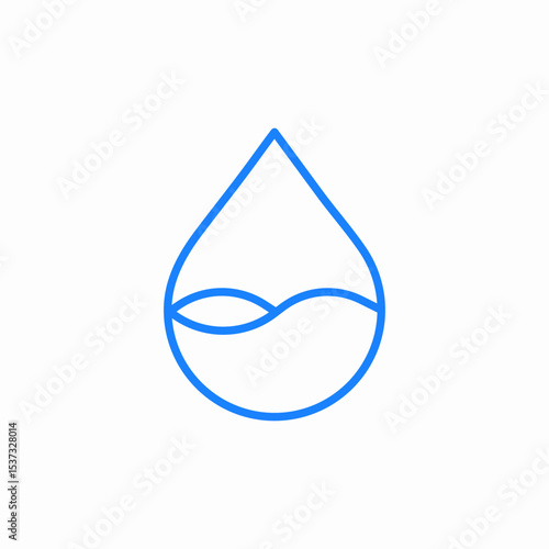 sea drop icon sign vector