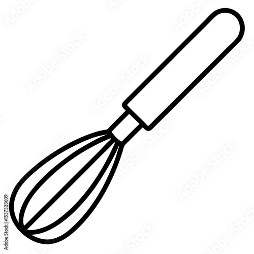 kitchen whisk isolated on white