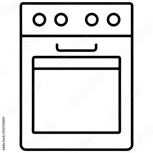 vector illustration of a kitchen stove