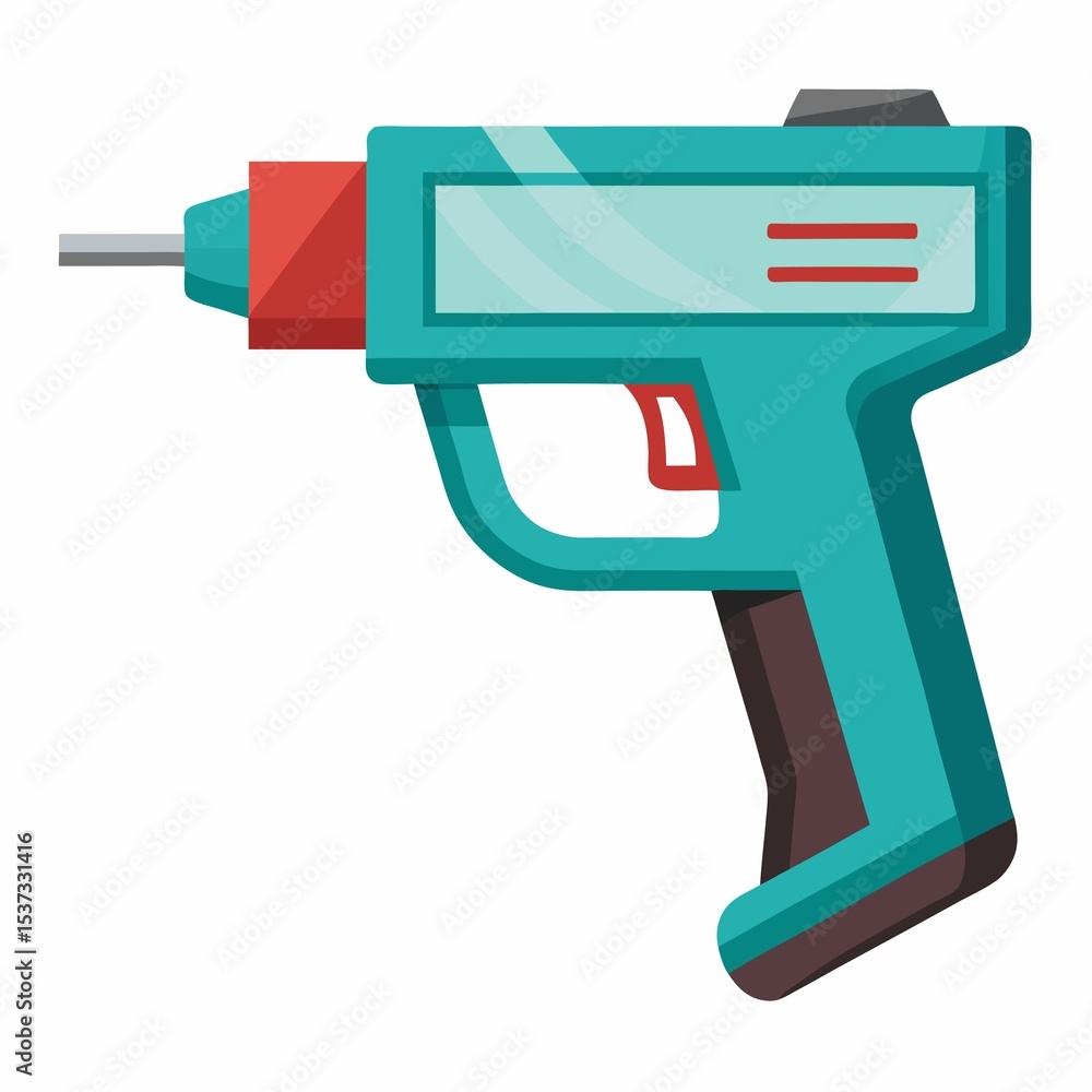 Obraz premium Electric drill power tool construction equipment icon on white background