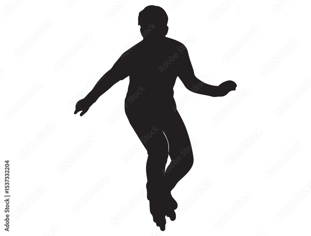 Fototapeta premium ROLLER SKATE SILHOUETTE
