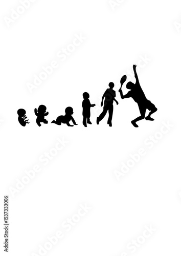 evolution homme humain sport tennis