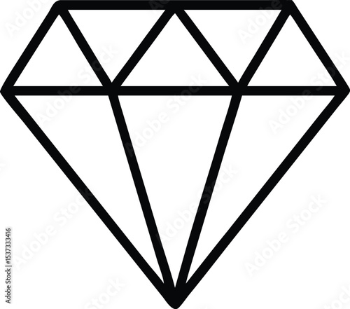 Diamond Icon for Luxury and Value

